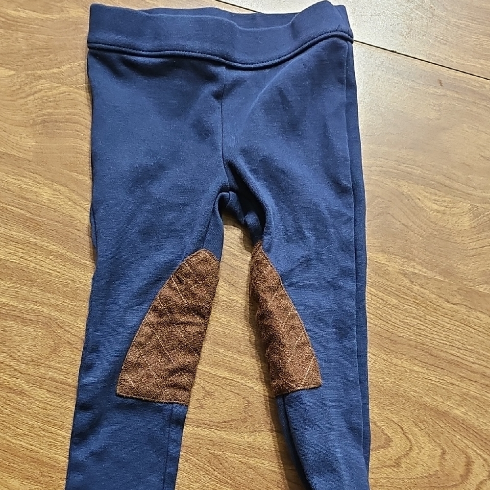 Kids Navy Blue Leggings with Riding Patches